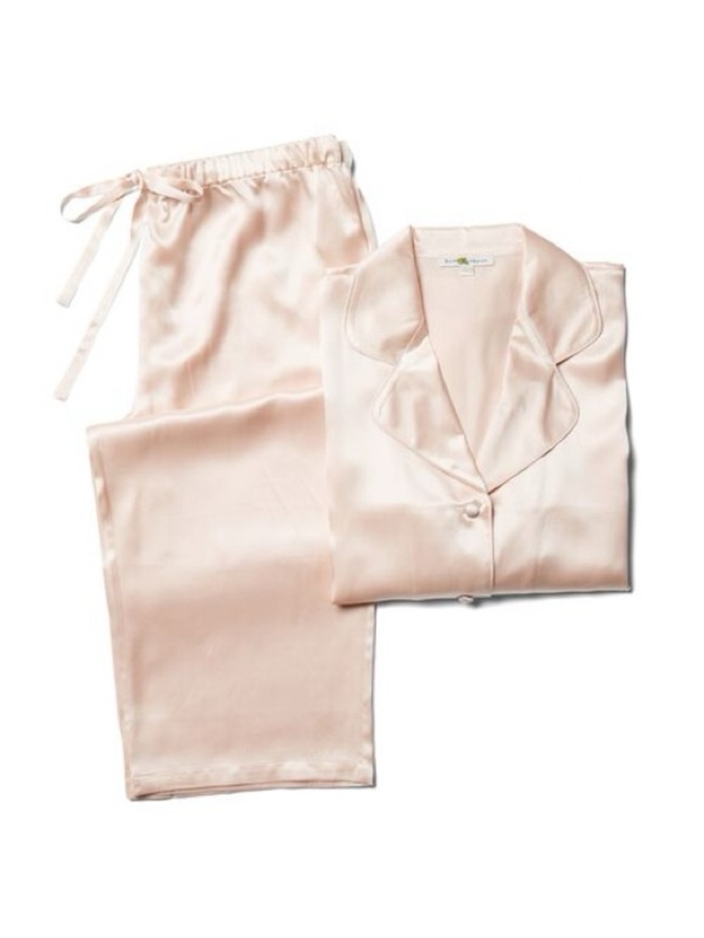 Kumi Kookoon Silk Ashley Pajamas Set Ivory Cream Sz Small NO DRAWSTRING